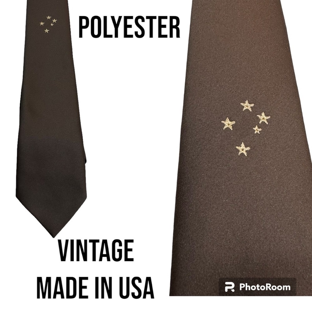 Vintage made in USA polyester men’s star tie
